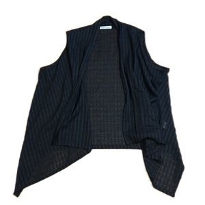 Yasuko Kurisaka Black Drape Cardigan Vest, OSFM